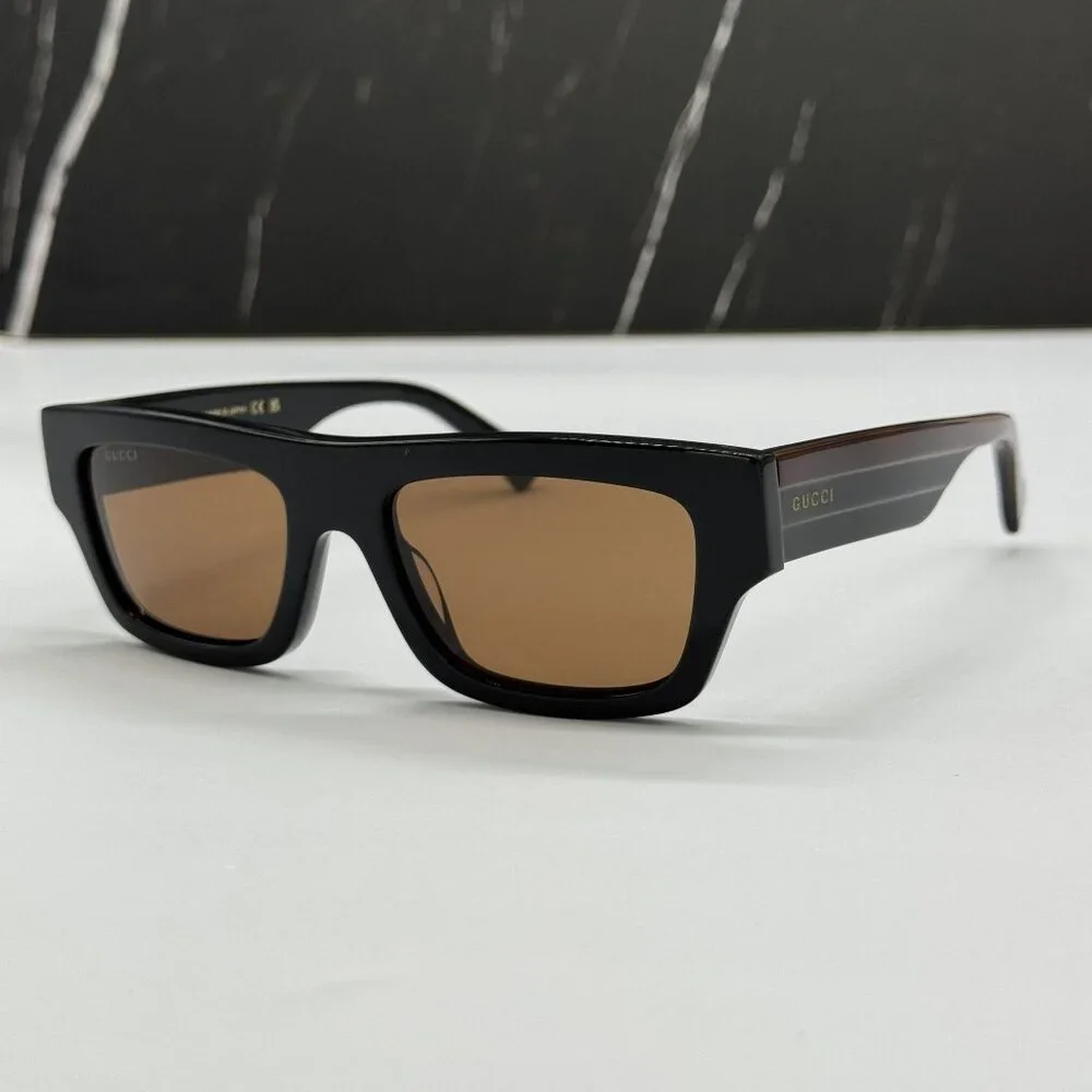 NEW GUCCI BLACK BROWN MEN SUNGLASSES GUCCI GG1301S 004